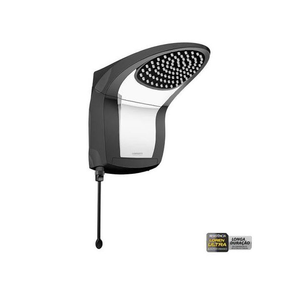 Ducha acqua jet ultra 127v/5500w - Preto e cromado - Lorenzetti 