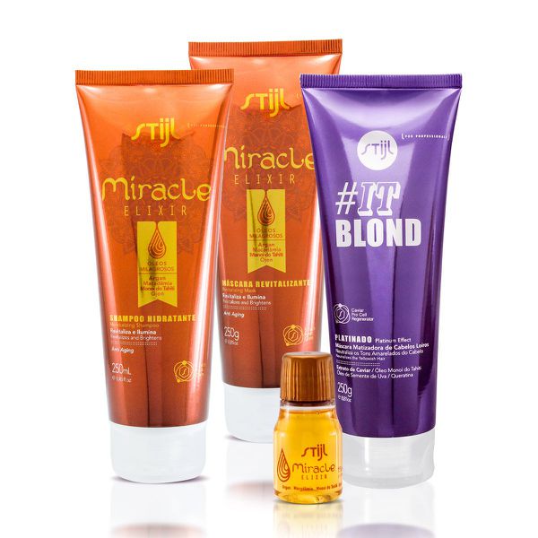 KIT TRATAMENTO E MATIZAÇAO SH. MASC PLATINADA OLEO