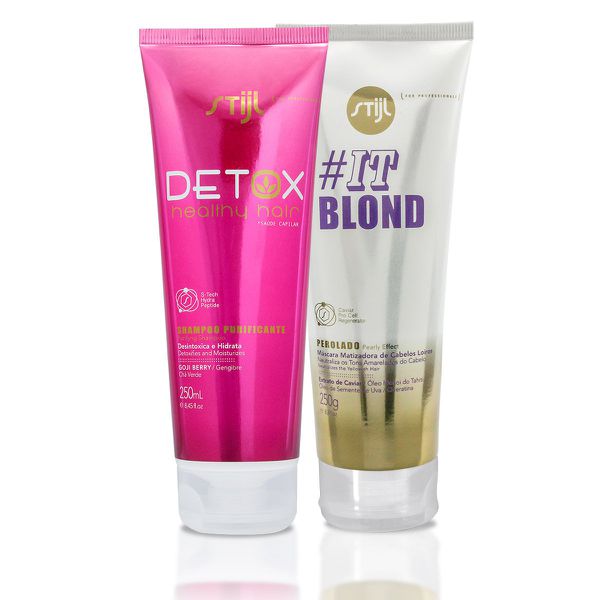 KIT MATIZAÇÃO SHAMPOO DETOX MASCARA PEROLADA