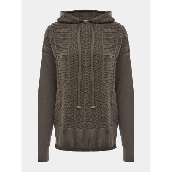 BLUSA EM TRICOT TRABALHADA COM CAPUZ MILITAR ANSELMI