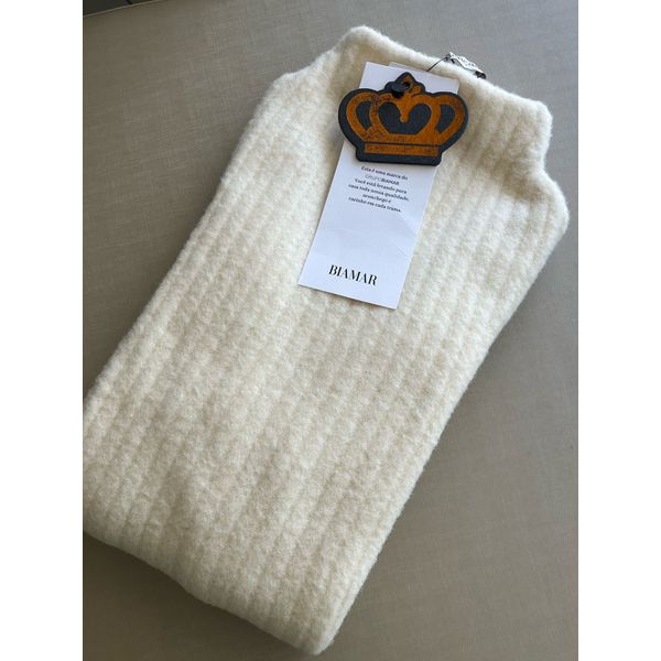 Blusa Malha Canelada Fio Pluma Off White