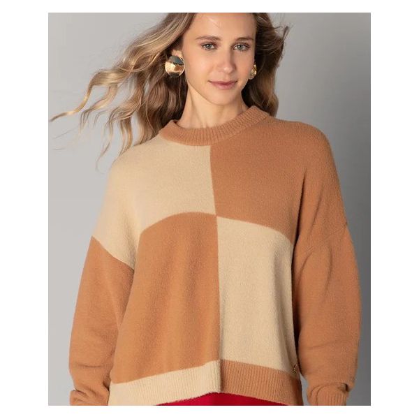 Blusa Fio Pluma Abenção Caramelo