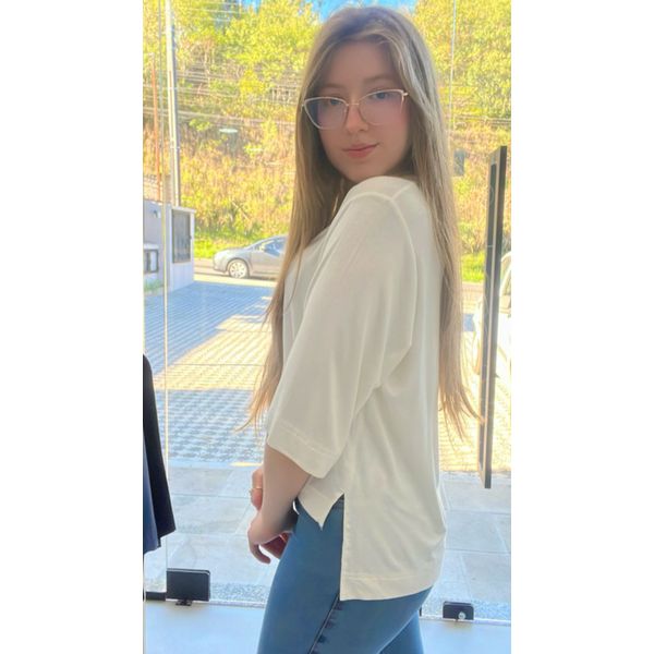 Blusa Ampla Alongada Preto