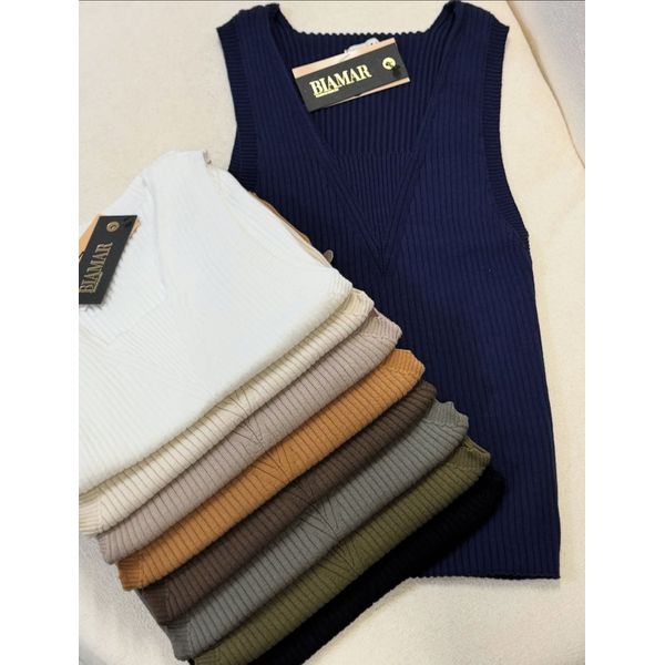 Regata Canelada Malha Biamar Mocha Mousse