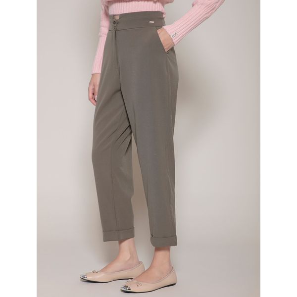 Calça em Alfaiataria Visco Cinza