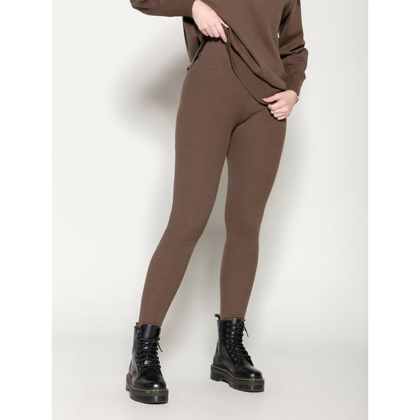 Calça Tricot Canelada Biamar Marrom