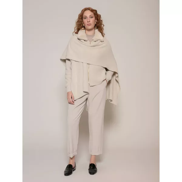 Calça em Alfaiataria Visco Bege