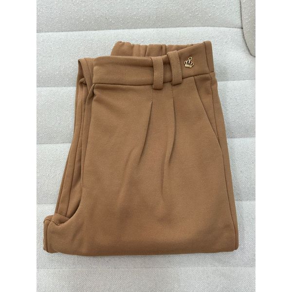 Calça Alfaiataria Forrada Bege