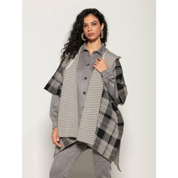 Capa Reversível Xadrez Biamar Preta 