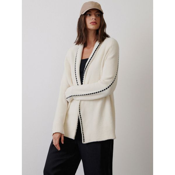 Casaco Fio Nuvem Canelado Nori Off White