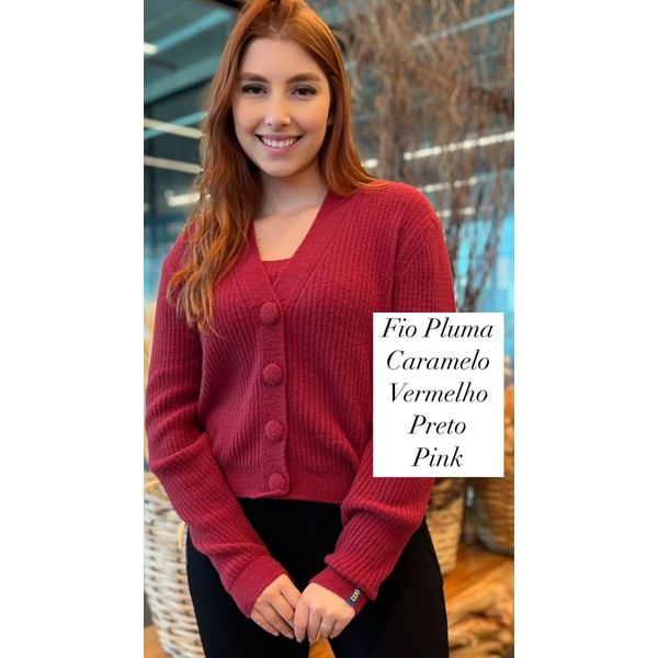 Casaco Fio Pluma Biamar Vermelha 