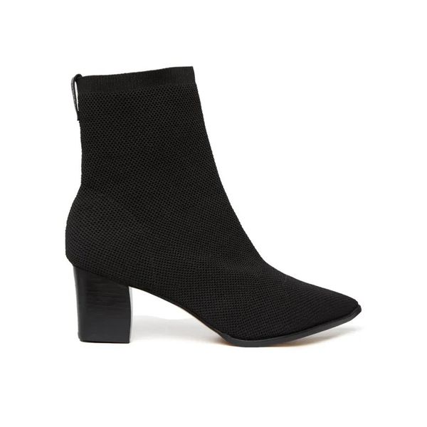 Bota Bico Fino Malha Anselmi - Preta