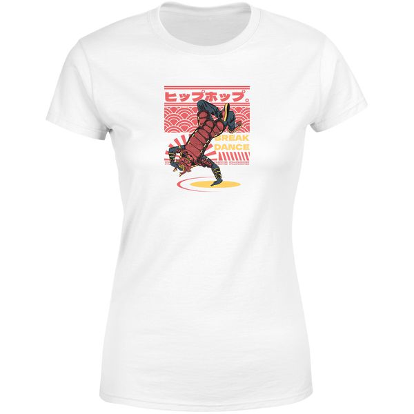 Camiseta Baby Look Feminina Branca Samuray Breakdance Stillo's Brother