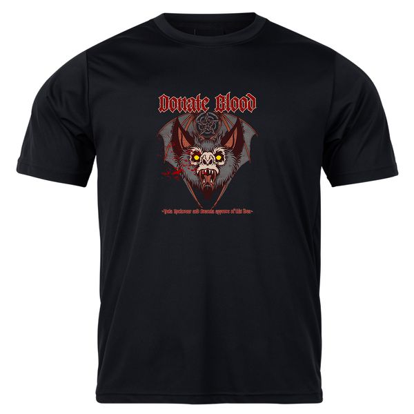 Camiseta Masculina Preta Donate Blood Treta Rockwear