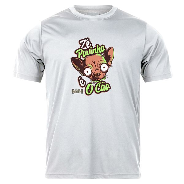 Camiseta Masculina Branca Zé Povinho é o Cão Stillo's Brother