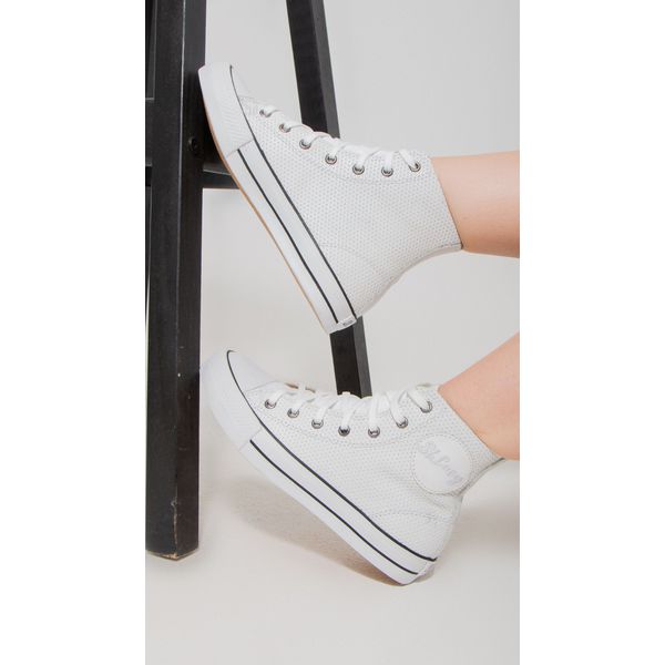 Bota Feminina Couro Legítimo New York - Branco