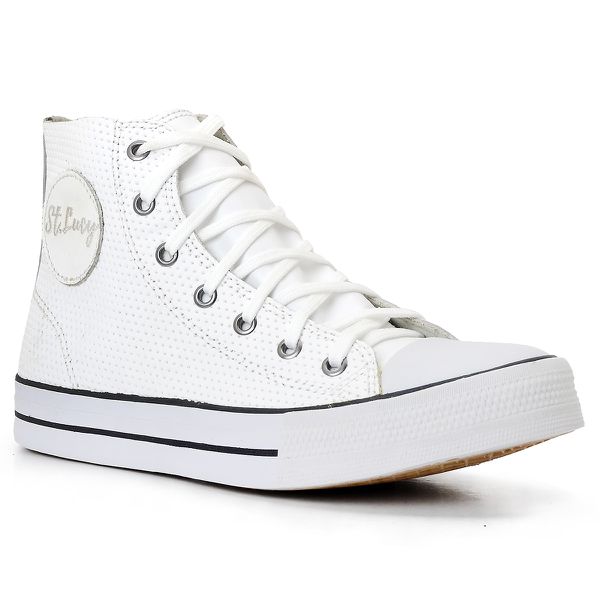 Bota Feminina Couro Legítimo New York - Branco