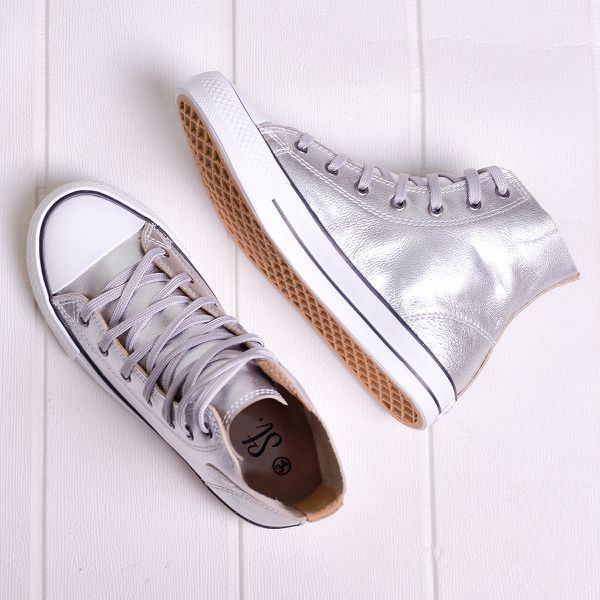 Bota Feminina Couro Legítimo New York - PRATA