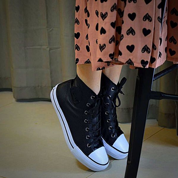 Bota Feminina Couro Legítimo New York - Preto