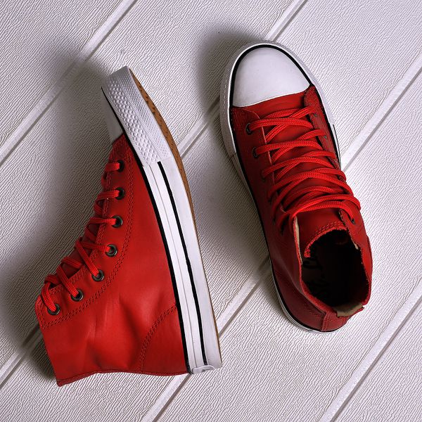Bota Feminina Couro Legítimo New York - Vermelho