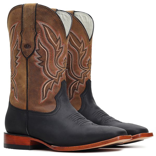 Bota Texana Vimar Boots American Welt 81352 Mustang Preto Store Country