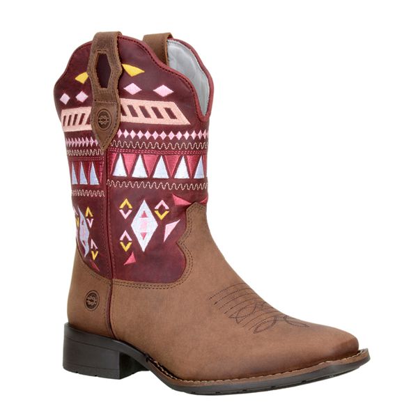 Bota Texana Feminina Capelli Boots Crazy Horse Amêndoa