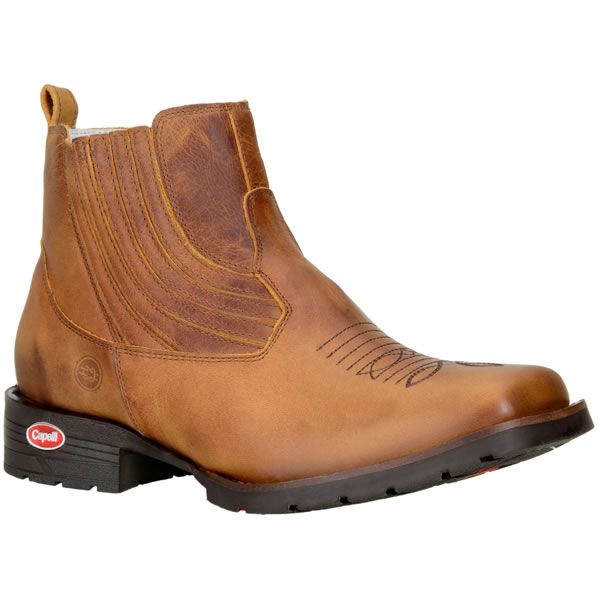 Botina Texana Masculino Capelli Boots Crazy Horse Castor
