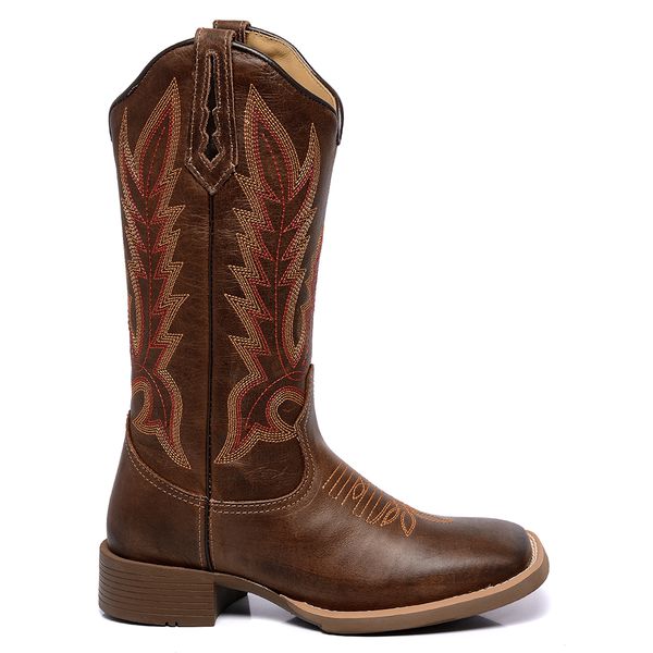 Bota Texana Feminina Marconi 4745 Fossil Café