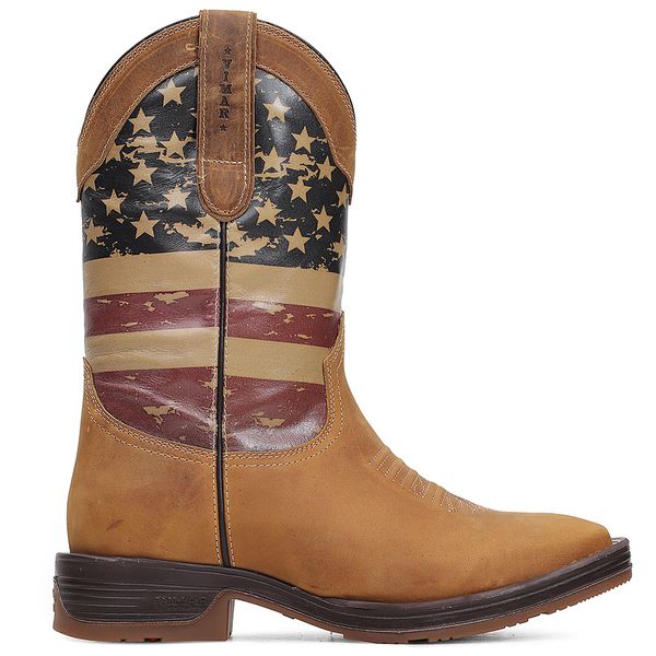 Workboot Flag Western Strong Shock 81355 Dallas Bambú