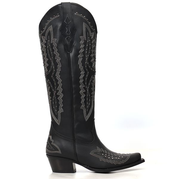 Bota Country Feminina Vimar Boots 10243 Fóssil Preto