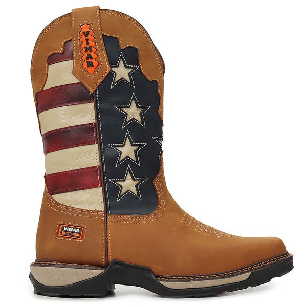 Bota Texana Vimar Boots Usa Eua Couro Legitimo Dallas Bambu