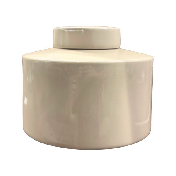 Potiche de Cerâmica Bege Celadon