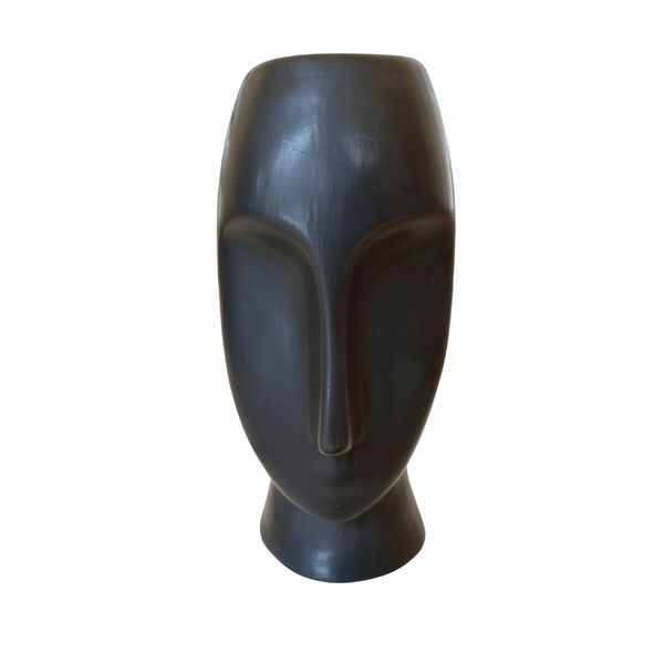 Vaso de Cerâmica Preto Face Alto - Salvattore