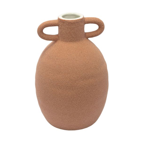 Vaso em Cerâmica Texturizado - Terra Cota 