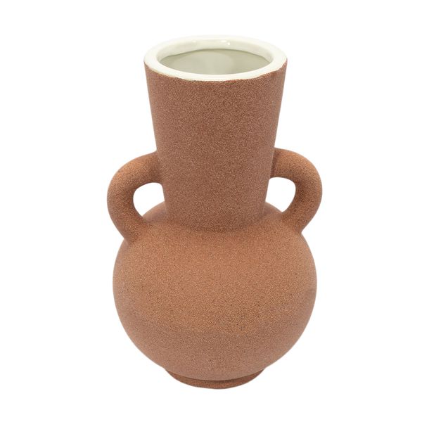 Vaso em Cerâmica Texturizado - Terra Cota 