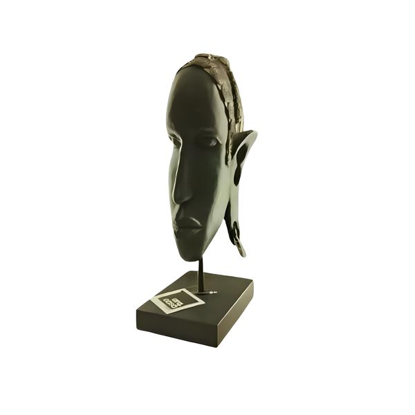 Escultura Decorativa Cabeça Africana em Resina