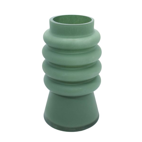 Vaso em Vidro Verde Fosco 