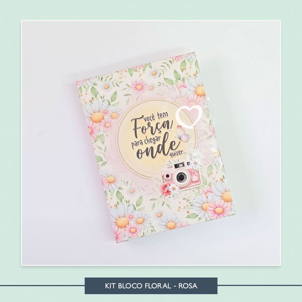 Kit Bloco Floral - Rosa