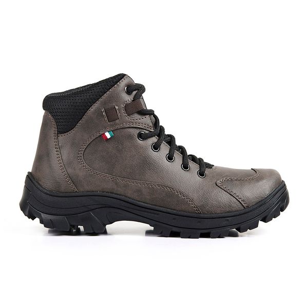 Bota Coturno Adventure Parma Couro Eco Cafe