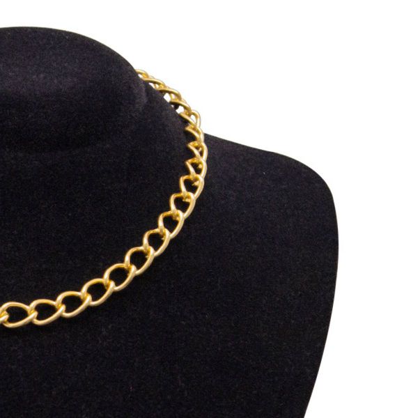 Colar Gargantilha de Corrente Dourado