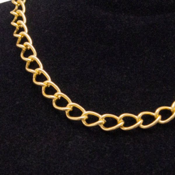 Colar Gargantilha de Corrente Dourado
