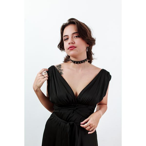 Choker Gargantilha com Spike Grandes e Médios 