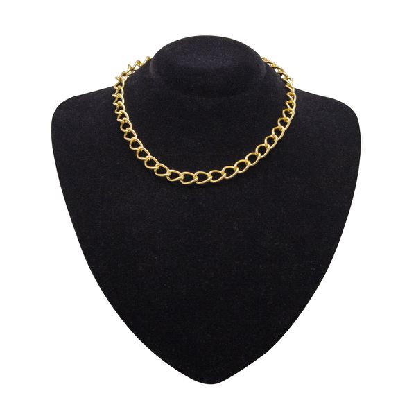 Colar Gargantilha de Corrente Dourado