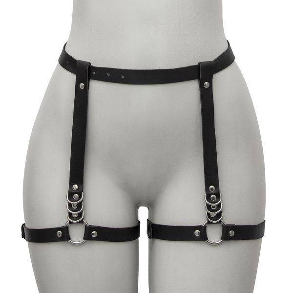 Harness De Coxa e Cintura Com Uma Tira Em Cada Perna