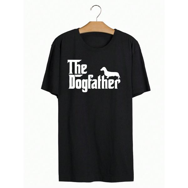 Camiseta Estampada Frente Cachorro Salsicha Poderoso Dachshund The Dogfather