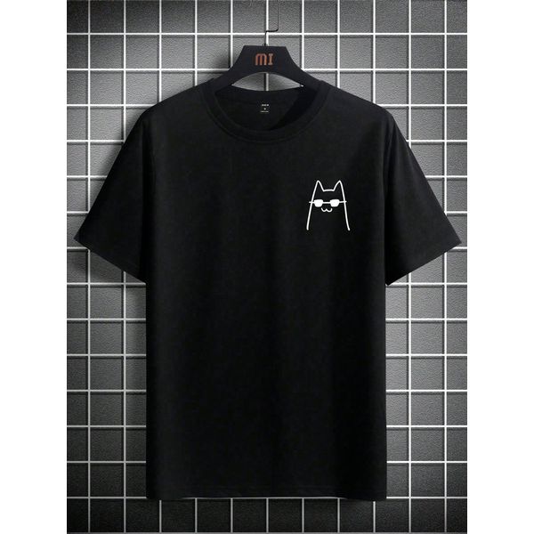 Camiseta Estampada Frente Gato Osculos Escuro
