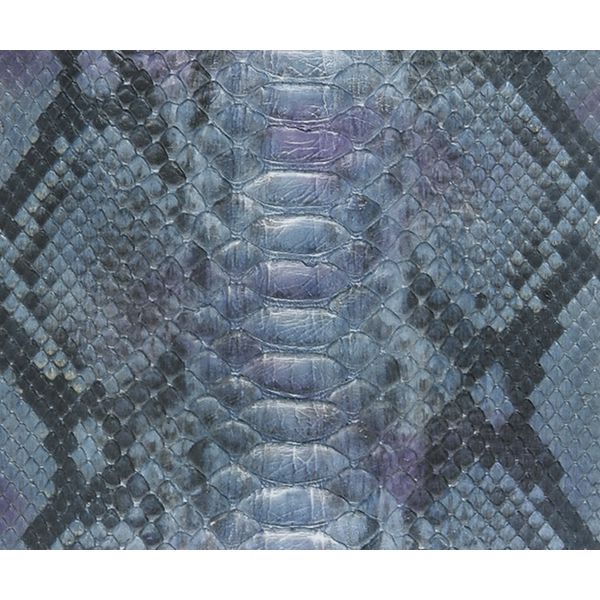 Couro de Python Back Cut 3,25 x 33 Azul Mystic Artesanal