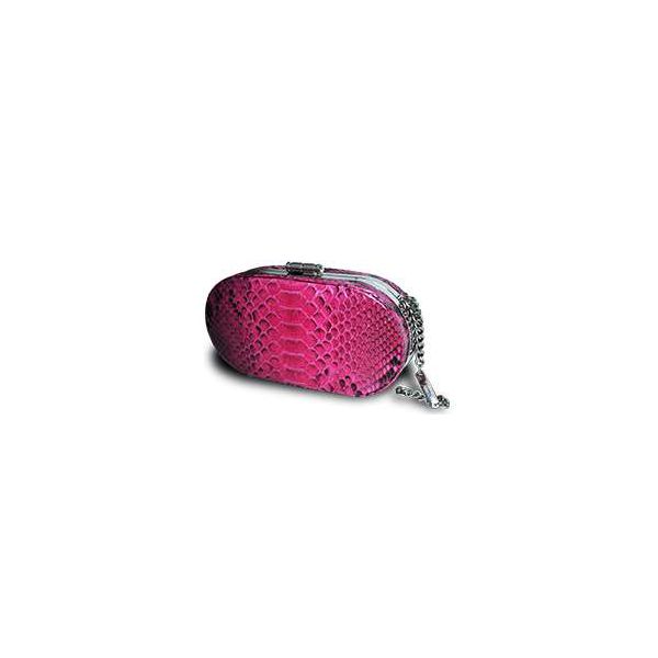 Clutch Oval em Cobra (Python reticulatus) Pink