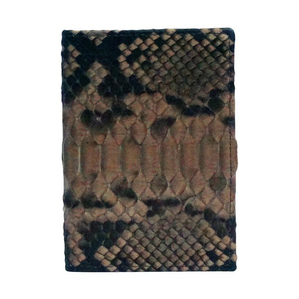 Porta Documento em Couro de Cobra (Python reticulatus) - Creme