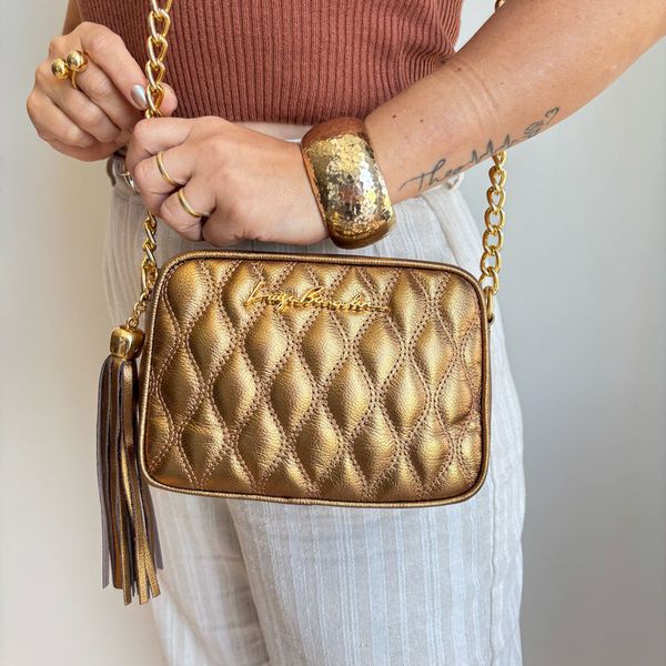BOLSA LUIZA BARCELOS OURO VELHO